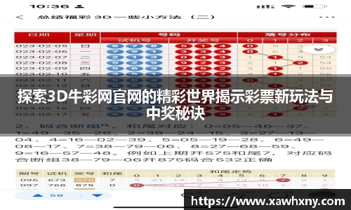 探索3D牛彩网官网的精彩世界揭示彩票新玩法与中奖秘诀