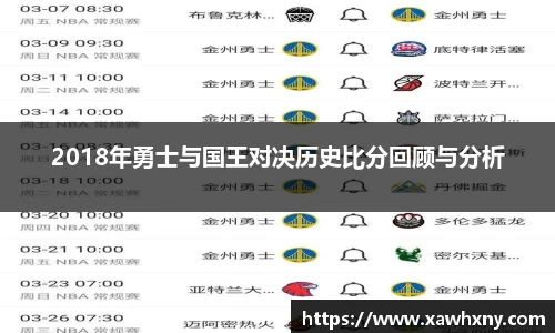 2018年勇士与国王对决历史比分回顾与分析